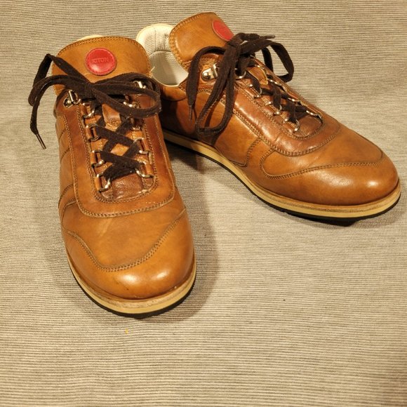 Mens Kiton calfskin trainers, size 8 - Picture 2 of 9